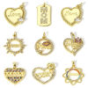 Picture of Brass Mother's Day Charms 18K Real Gold Plated Micro Pave