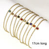 Picture of Eco-friendly Vacuum Plating 304 Stainless Steel Link Cable Chain Bracelets 18K Gold Plated With Pendant 17cm(6 6/8") long