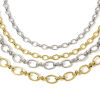 Picture of Eco-friendly Vacuum Plating 304 Stainless Steel Handmade Link Chain Necklace For DIY Jewelry Making With Lobster Claw Clasp And Extender Chain 40cm(15 6/8") long