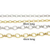 Picture of Eco-friendly Vacuum Plating 304 Stainless Steel Handmade Link Chain Necklace For DIY Jewelry Making With Lobster Claw Clasp And Extender Chain 40cm(15 6/8") long