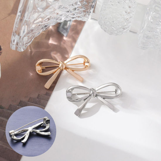 Bild von 1 Stück Einfach Brosche Schleife Bunt