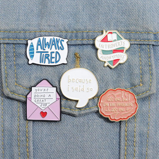 Picture of Simple Pin Brooches Multicolor Enamel