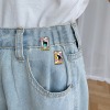 Picture of Tarot Pin Brooches Rectangle Cat Multicolor Enamel