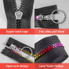 Picture of 5# Resin Zipper For Tailor Sewing Craft Multicolor Rainbow Color Plated Heart