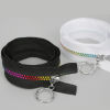 Picture of 5# Single Open Tail Zipper Resin Zipper For Tailor Sewing Craft Multicolor Rainbow Color Plated Square
