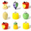 Bild von 10 Stück Harz Charms Obst Silberfarbe Bunt 3D