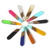 Imagen de 5 Unidades Resina de Efecto Madera Colgantes Multicolor Gota 4.4cm x 0.8cm
