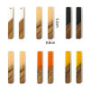 Imagen de 5 Unidades Resina de Efecto Madera Colgantes Multicolor Rectángulo 5.2cm x 0.8cm