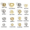 Picture of Brass Simple Beads For DIY Jewelry Making Real Gold Plated Triangle Clear Rhinestone