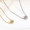 Picture of Brass Simple Beads For DIY Jewelry Making Real Gold Plated Triangle Clear Rhinestone
