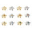 Image de 2 Pcs Perles pour DIY Fabrication de Bijoux Élégant en Laiton Plaqué Or Véritable Etoile à Strass Coloré