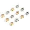 Picture of Brass Stylish Beads For DIY Jewelry Making Real Gold Plated Pentagram Star Multicolor Rhinestone