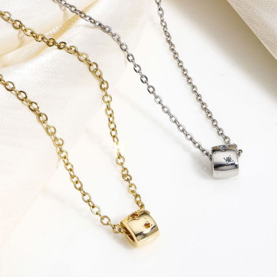 Immagine di 2 Pz Ottone Elegante Perline per la Creazione di Gioielli con Ciondoli Fai-da-te Vero Oro Placcato Ovale Stella a Cinque Punte Multicolore Strass