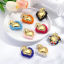Imagen de 1 Unidad Zamak Religión Colgantes Chapado en Oro Multicolor Corazón Exvoto Con Cuentas 5.5cm x 4cm