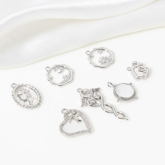 Immagine di 1 Pz Ottone Charms Vero Platino Placcato