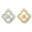 Picture of Natural Shell & Brass Style Of Royal Court Character Charms Multicolor Rhombus Micro Pave Clear Cubic Zirconia 19mm x 15mm