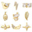 Image de 1 Pièce Breloques en Laiton Plaqué Or Véritable 18K