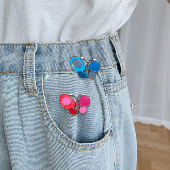 1 個 昆虫 ブローチ 蝶 多色 エナメル の画像