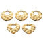 Picture of 304 Stainless Steel Hammered Pendants Gold Plated Round Hollow