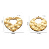 Picture of 304 Stainless Steel Hammered Pendants Gold Plated Round Hollow