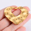 Picture of 304 Stainless Steel Hammered Pendants Gold Plated Round Hollow