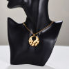 Picture of 304 Stainless Steel Hammered Pendants Gold Plated Round Hollow