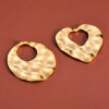 Picture of 304 Stainless Steel Hammered Pendants Gold Plated Round Hollow