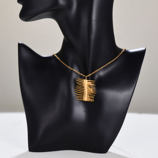 Immagine di 1 Pz 304 Acciaio Inossidabile Stile Pastorale Ciondoli Foglia Oro Placcato