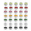 Image de 5 Pcs Perles pour DIY Fabrication de Bijoux 1 Trou Pierres de Naissance en 304 Acier Inoxydable Tube Argent Mat à Strass Coloré