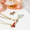 Picture of Zinc Based Alloy Insect Charms Gold Plated Multicolor Bee Animal Enamel 17mm x 16mm