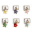 Image de 1 Pièce Bracelet à Maillons Breloques Italiens Accessories de Fabrication de Bracelets Bijoux DIY en 304 Acier Inoxydable Argent Mat Rectangle Fleurs avec Pendentif 10mm x 9mm
