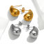Immagine di 2 Pz Ecologico 304 Acciaio Inossidabile Orecchini a Perno Goccia 3D 18mm x 9mm, Posta / Filo Dimensione: (22 misura)