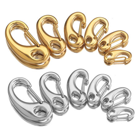 Eco-friendly Vacuum Plating 316 Stainless Steel Lobster Clasp Findings Polished