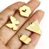 Picture of 304 Stainless Steel Stylish Charms 18K Real Gold Plated Butterfly Animal
