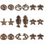 Image de 5 Pcs Pendentifs Bijoux d'Océan en Juglans Brun