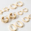 Bild von 2 Stück Umweltfreundliche Vakuumbeschichtung Stilvoll Geometrisch 18K Echtgold plattiert Kupfer Herz Pentagramm Hoop Ohrringe Unisex Party