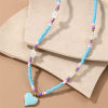 Imagen de 1 Unidad Resina día de San Valentín Collar con Colgante Multicolor Corazón Flor Con Cuentas