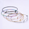 Picture of Eco-friendly Vacuum Plating 304 Stainless Steel Expandable Bangles Bracelets Round Adjustable 21.5cm(8 4/8") long