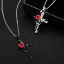 Picture of Gothic Pendant Necklace Multicolor Cross Thorns