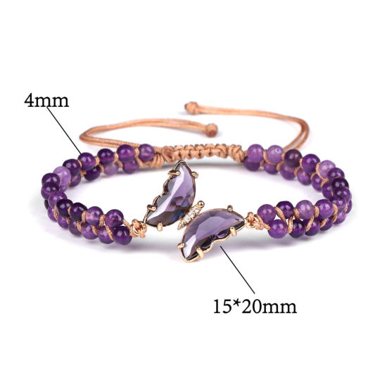 Picture of Glass Exquisite Braided Bracelets Multicolor Butterfly Animal Beaded