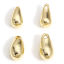 Image de 2 Pcs Breloques en Laiton Goutte d'Eau Plaqué Or Véritable 14K 3D