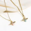 Picture of Zinc Based Alloy Insect Charms Gold Plated Multicolor Bee Animal Enamel Clear Rhinestone 17mm x 16mm