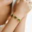 Imagen de 1 Unidad Enchapado al Vacío Ecológico Exquisito Elegante 18K Oro Real Chapado Multicolor Cobre + Vidrio Óvalo Pulseras Para Mujeres Fiesta