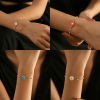 Picture of Brass Pastoral Style Bracelets Daisy Flower Gold Plated Multicolor
