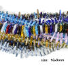 Imagen de 1 Sarta Vidrio Cuentas para la Fabricación de Joyas con Dijes de Bricolaje Triángulo, Multicolor AB Color Aprox 16mm x 9mm