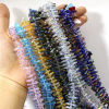 Imagen de 1 Sarta Vidrio Cuentas para la Fabricación de Joyas con Dijes de Bricolaje Triángulo, Multicolor AB Color Aprox 16mm x 9mm