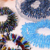 Imagen de 1 Sarta Vidrio Cuentas para la Fabricación de Joyas con Dijes de Bricolaje Triángulo, Multicolor AB Color Aprox 16mm x 9mm