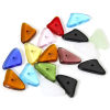 Imagen de 1 Sarta Vidrio Cuentas para la Fabricación de Joyas con Dijes de Bricolaje Triángulo, Multicolor AB Color Aprox 16mm x 9mm