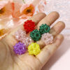 Imagen de 5 Unidades Vidrio Cuentas para la Fabricación de Joyas con Dijes de Bricolaje Bola, Multicolor Aprox 17mm x 15mm, Agujero: Aprox 2.4mm