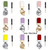 Picture of Zinc Based Alloy & PU Keychain & Keyring Rectangle 10cm x 2.8cm
